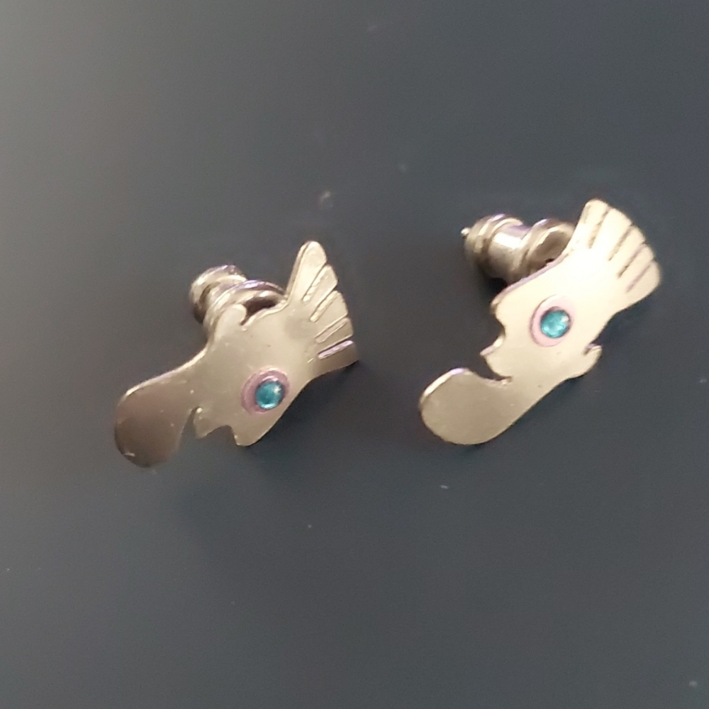 80s retro handmade fun guy earrings